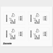 箱封モダン包装ラベルカットシール 長方形シール (シート)