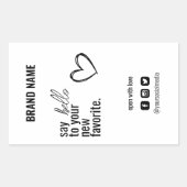 箱封モダン包装ラベルカットシール 長方形シール (正面)