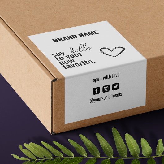 箱封モダン包装ラベルカットシール 長方形シール