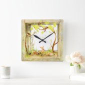 箱時計の森 スクエア壁時計 (ホーム)