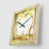 箱時計の森 スクエア壁時計 (傾斜)