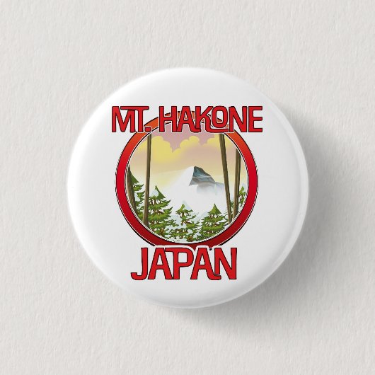 箱根山 日本 缶バッジ (正面)