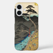 箱根市:ヴィンテージ浮世絵ウッドブロックプリント Case-Mate iPhoneケース (裏面)