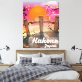 箱根日本花のポスター。 キャンバスプリント (インサイチュ (寝室))