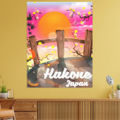 箱根日本花のポスター。 キャンバスプリント (インサイチュ (リビング))