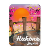 箱根日本花のポスター。 マグネット (縦)