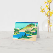 箱根湖北斎日本のファインアート カード (黄色い花)