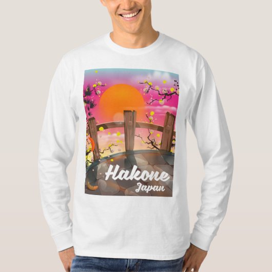 箱根 日本 花 ポスター Tシャツ (正面)
