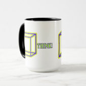 箱考えの外に！ マグカップ (正面左)