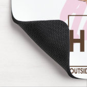 箱考えの外の女性 マウスパッド (コーナー)