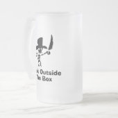 箱考えの外の海賊 フロストグラスビールジョッキ (正面左)