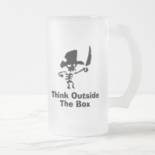 箱考えの外の海賊 フロストグラスビールジョッキ (右)