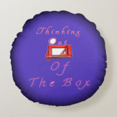 箱考えるから出た ラウンドクッション (正面)