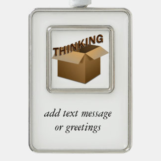 箱考えるの外に シルバープレートフレームオーナメント