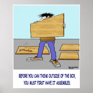 箱考えポスターの外で ポスター