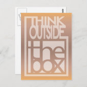 箱考え外の引用文デザイン ポストカード (正面/裏面)