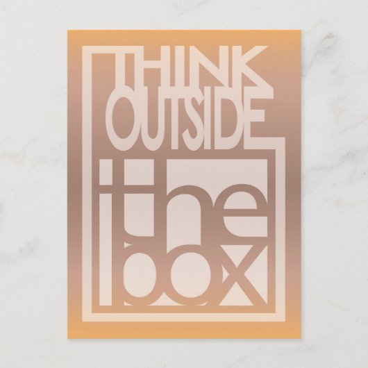 箱考え外の引用文デザイン ポストカード (正面)