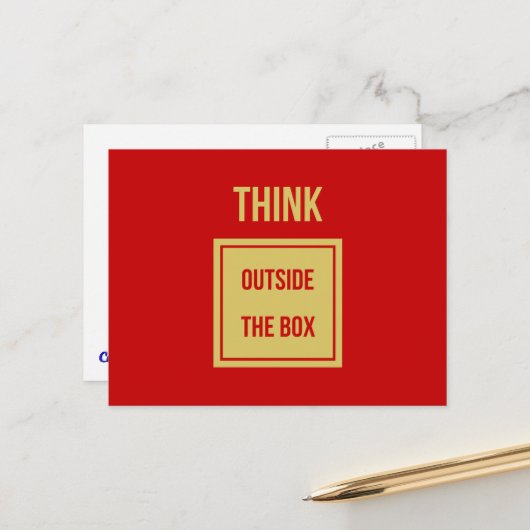 箱考え外引用文赤 ポストカード (正面/裏面インサイチュ)