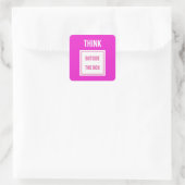 箱考え外深いピンク スクエアシール (バッグ)