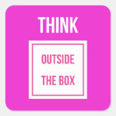 箱考え外深いピンク スクエアシール (正面)