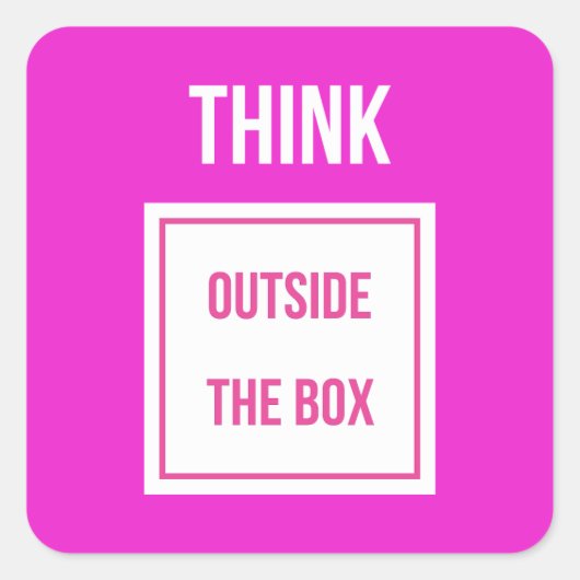 箱考え外深いピンク スクエアシール (正面)