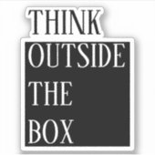 箱考え外 – 勇気付けられる引用文 シール (正面)