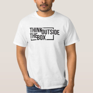 箱考え外 – 文字Tシャツ Tシャツ