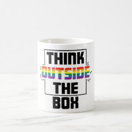 箱考え外LGBTQIA+プライドマグカップ コーヒーマグカップ