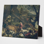 箱舟に入る動物(キャンバス上の油) フォトプラーク (側面)