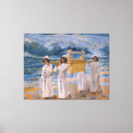 箱舟はジョーダンの向こうをジェイムズ・ティッソによって通る キャンバスプリント (正面)