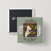 箱(閉鎖した目)のAnubis 缶バッジ (正面&裏面)