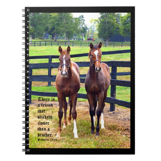 箴言を持つ二人の友人18:24 ノートブック (正面)