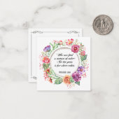 箴言第31条女性バラノートカ空白のード ノートカード (正面/裏面インサイチュ)