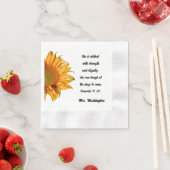 箴言第31章25節素晴らしキリスト女ひまわり 縁ありカクテルナプキン (インサイチュ)