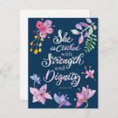 箴言第31章25節 シーズンカード (正面/裏面)