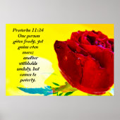 箴言11:24 ポスター (正面)