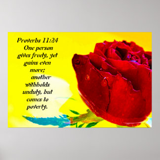 箴言11:24 ポスター
