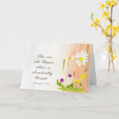 箴言11:25ほかの賛美人はだれだ賛美ろう カード (黄色い花)