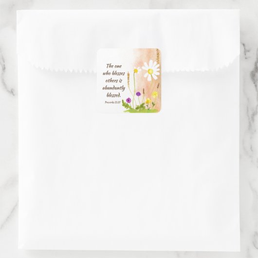 箴言11:25ほかの賛美人はだれだ賛美ろう スクエアシール (バッグ)