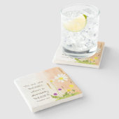 箴言11:25ほかの賛美人はだれだ賛美ろう ストーンコースター (横)