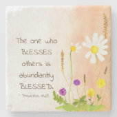 箴言11:25ほかの賛美人はだれだ賛美ろう ストーンコースター (正面)