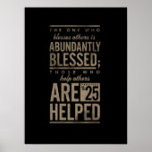 箴言11:25 ポスター (正面)