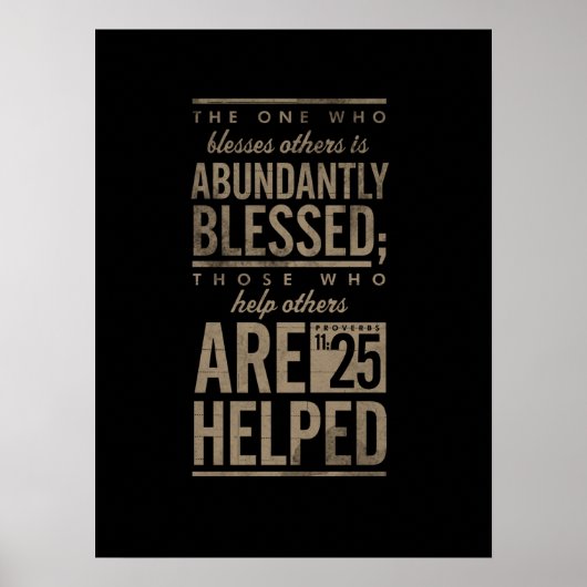 箴言11:25 ポスター (正面)