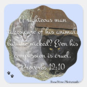 箴言12:10 スクエアシール (正面)