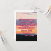 箴言13:11 KJV聖句Pic Flat Greeting カード (正面/裏面インサイチュ)