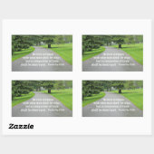 箴言13:20賢明な人と共に歩む者 長方形シール (シート)