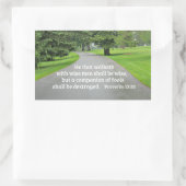 箴言13:20賢明な人と共に歩む者 長方形シール (バッグ)