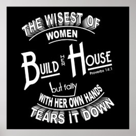 箴言14:1ポスター ポスター