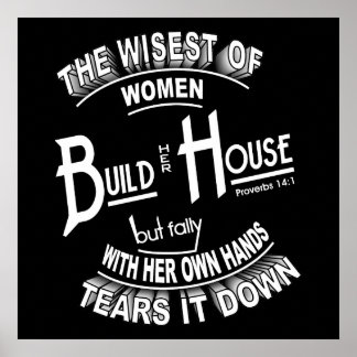 箴言14:1ポスター ポスター