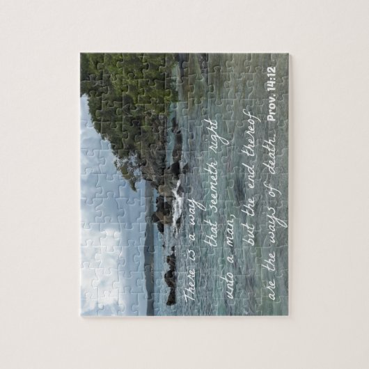 箴言14:12正しく見える道がある ジグソーパズル (縦)